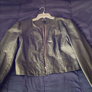 New Directions Leather Petite Jacket
